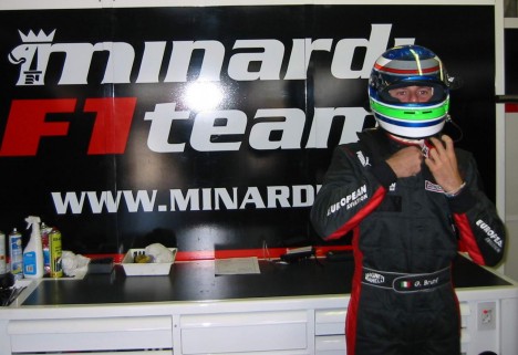 Minardi med de italienske aner, har igen en italiener på holdet. Skal han køre i hjulsporet på Fisichella og Trulli?
(Foto: Peter Farkas / European Minardi)